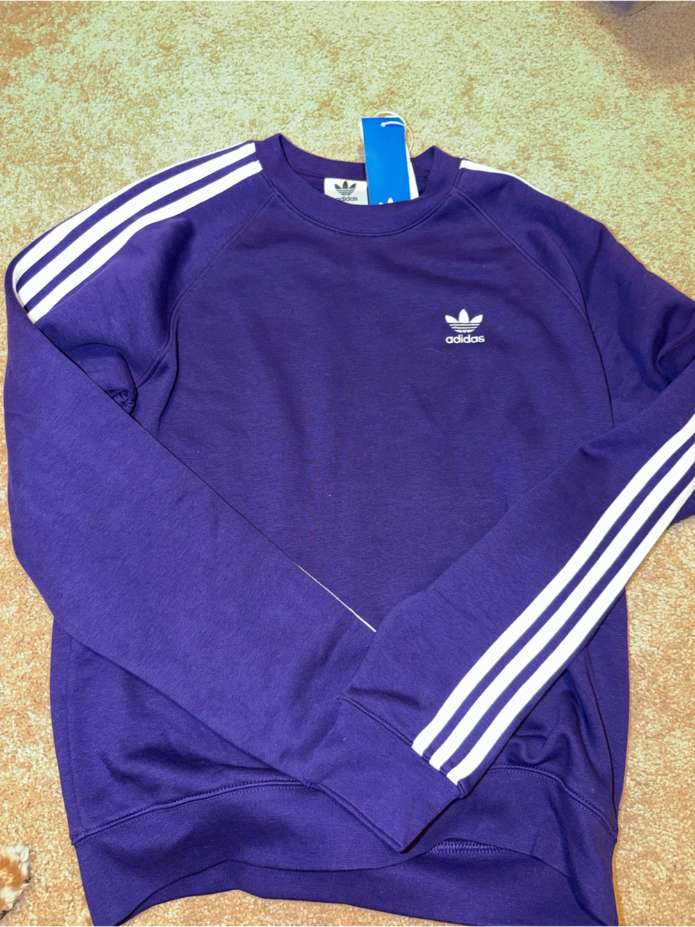 Adidas Purple Trefoil Crewneck Sweatshirt